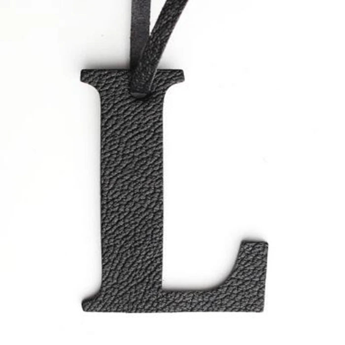 DIY Alphabet A-Z K Luxury Genuine Leather Initial Capital English Letter Keychain Backpack Pendant Ladies Women Bag Charm