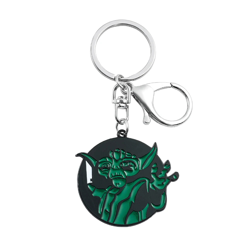 Star Wars Key Chains Yodas Baby Keychain Mandalorian Metal Enamel Keyring Backpack Decor Jewelry Accessories Gifts
