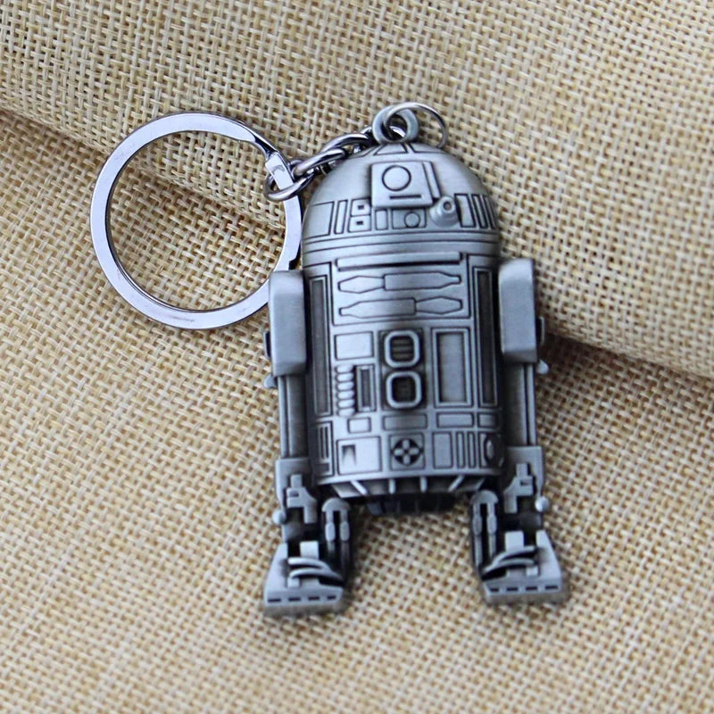 Star Wars 3D Robot R2-D2 Keychain Jewelry Spaceship Mechanic Pendant Keyrings For Men Boys Accessories Gift
