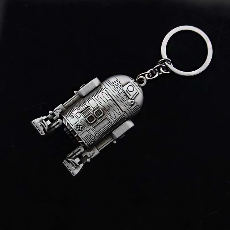 Star Wars 3D Robot R2-D2 Keychain Jewelry Spaceship Mechanic Pendant Keyrings For Men Boys Accessories Gift