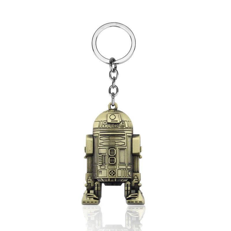 Star Wars 3D Robot R2-D2 Keychain Jewelry Spaceship Mechanic Pendant Keyrings For Men Boys Accessories Gift