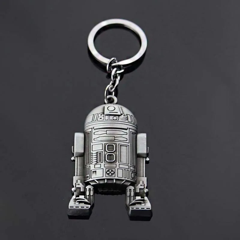 Star Wars 3D Robot R2-D2 Keychain Jewelry Spaceship Mechanic Pendant Keyrings For Men Boys Accessories Gift