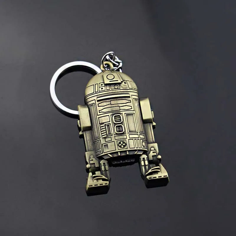 Star Wars 3D Robot R2-D2 Keychain Jewelry Spaceship Mechanic Pendant Keyrings For Men Boys Accessories Gift