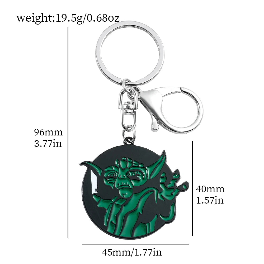 Star Wars Key Chains Yodas Baby Keychain Mandalorian Metal Enamel Keyring Backpack Decor Jewelry Accessories Gifts