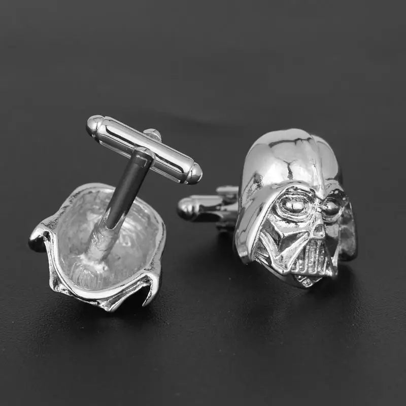 Star Wars Cufflinks Galactic Empire Imperial Stormtrooper Shirt Brand Cuff Buttons Silver Plated Cuff Links Jewelry