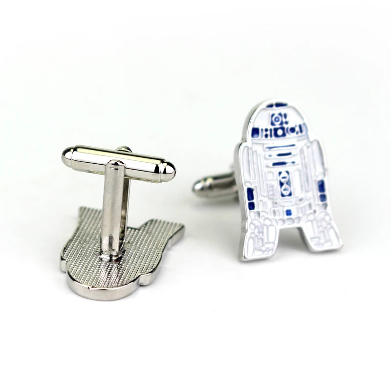 Star Wars Cufflinks Galactic Empire Imperial Stormtrooper Shirt Brand Cuff Buttons Silver Plated Cuff Links Jewelry