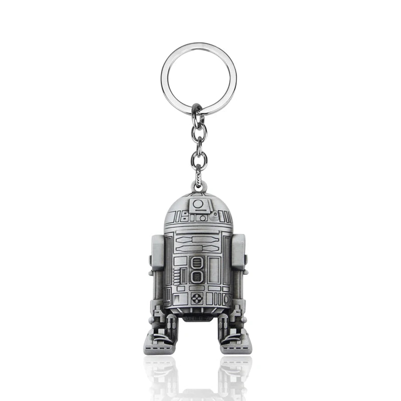 Star Wars 3D Robot R2-D2 Keychain Jewelry Spaceship Mechanic Pendant Keyrings For Men Boys Accessories Gift