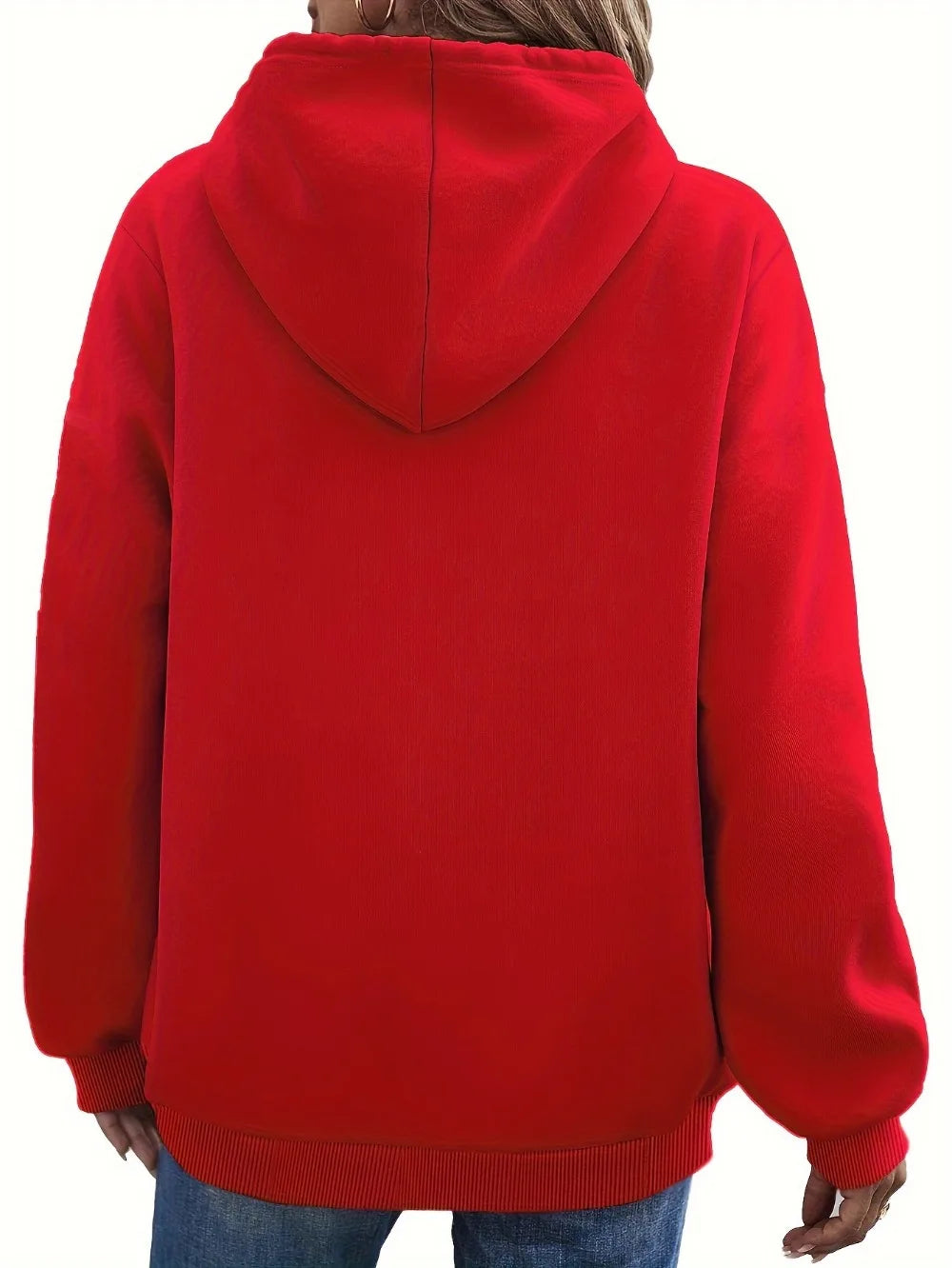 Women's Casual Pullover Hoodie with Letter Print Polyester, Long Sleeve Autumn/Winter Fashion Pullover Sweatshirt
