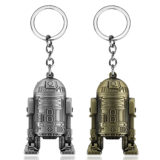 Star Wars 3D Robot R2-D2 Keychain Jewelry Spaceship Mechanic Pendant Keyrings For Men Boys Accessories Gift